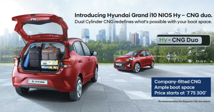 Hyundai Grand i10 Nios डुअल-सिलेंडर CNG हुई लॉन्च